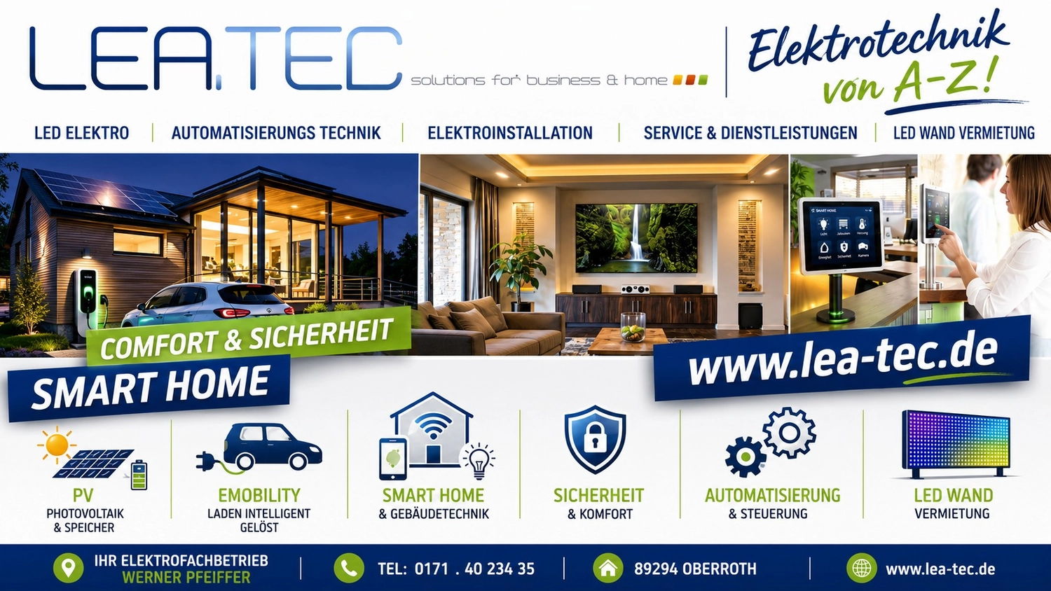 L.E:A.Tec - LED Technik - PV Überschussladung mit Loxone Steuerung – Einfach & Günstig!